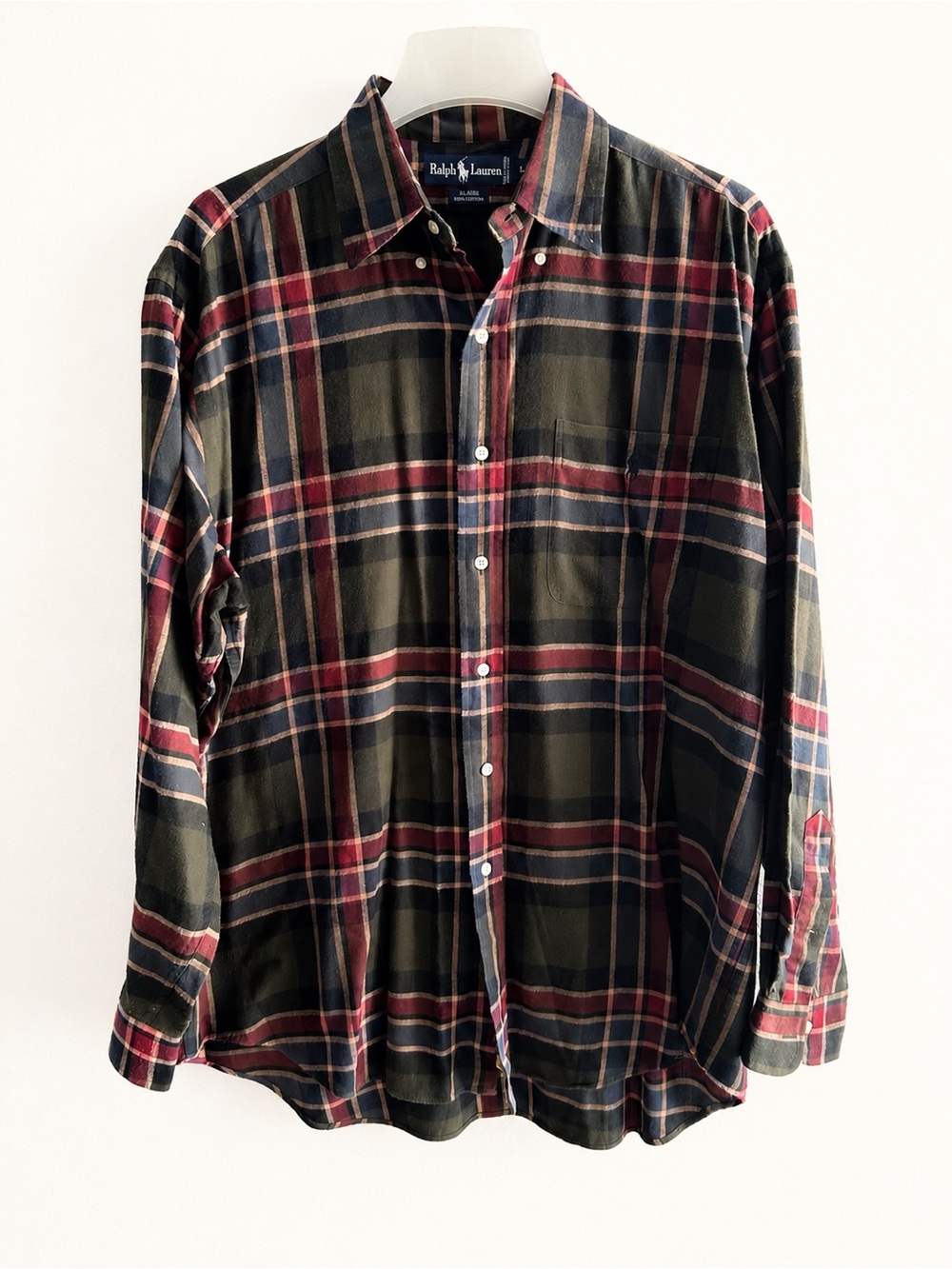 Vintage Ralph Lauren BLAIRE Plaid Button Down Shirt Men’s Large 100% Cotton